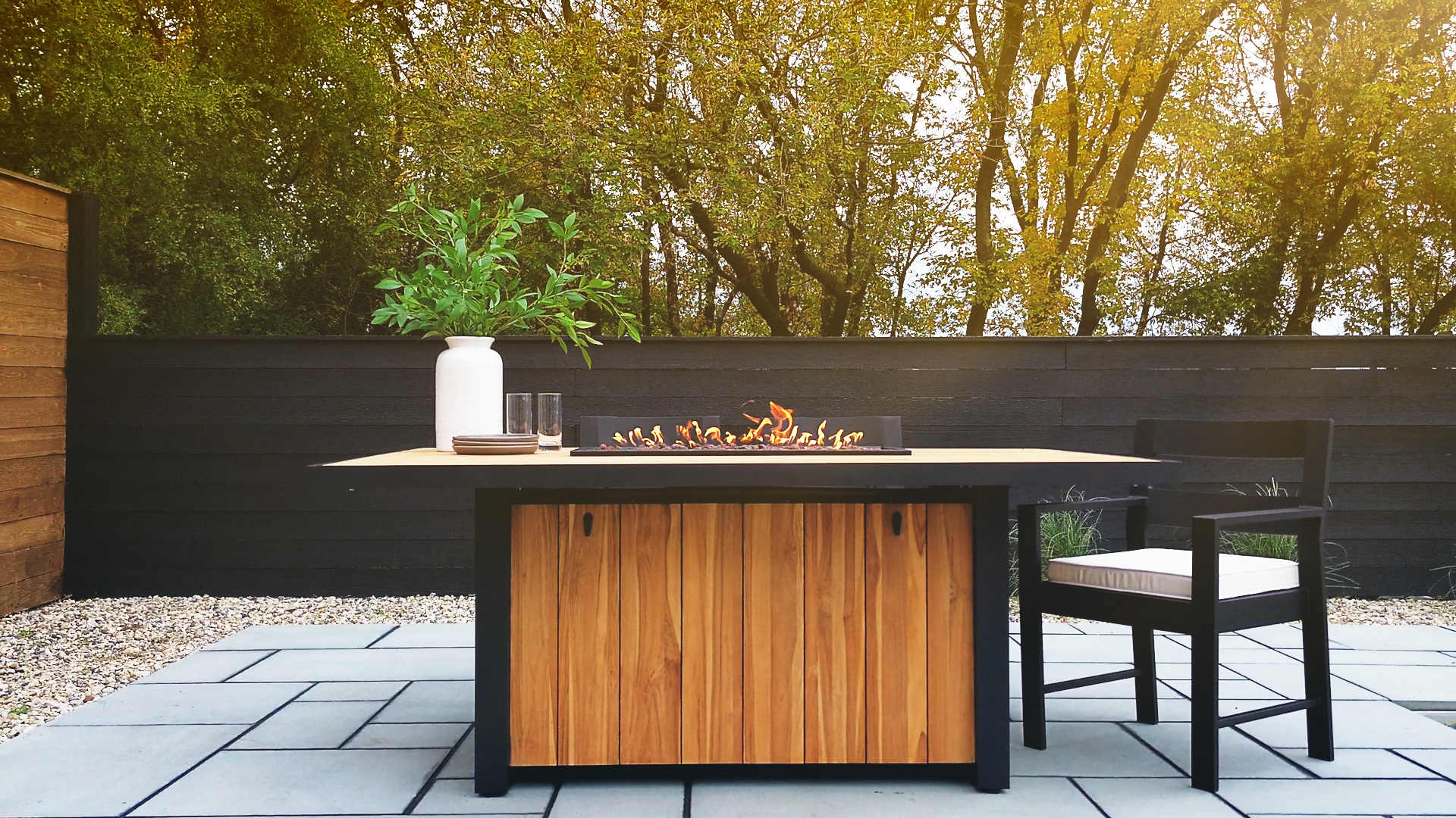 Bodhi Dining Fire Table with Hidden Tank